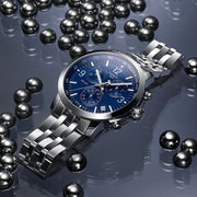 Tissot T0554171104700 PRC 200 Chronograph Blue Dial Two Tone Men's Watch